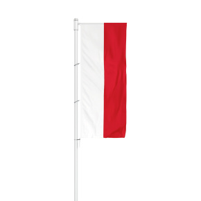 Thüringen Flagge Hochformat für Ausleger, ohne Wappen