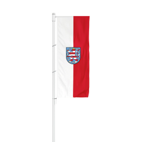 Thüringen Flagge Hochformat für Ausleger