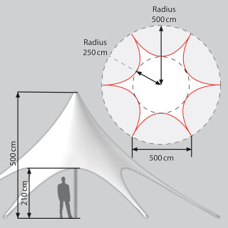 Sternzelt 10 m