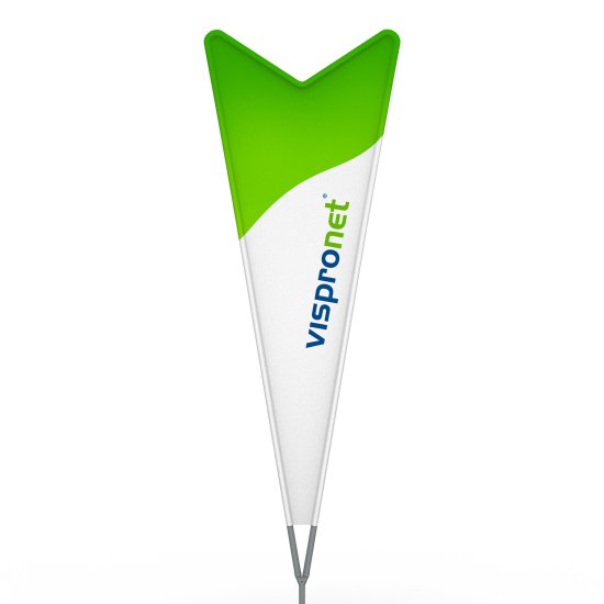 Beachflag Dart auf GREEN Plus gedruckt