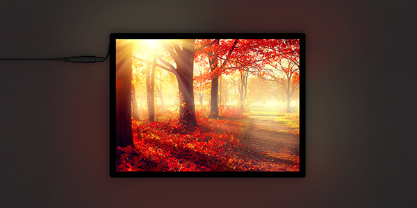 Posterrahmen LED mit Herbstmotiv